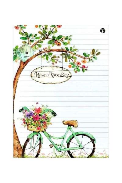 Generic Have A Nice Day Themed Metallic Plate Brown/Green/White 20x15cm
