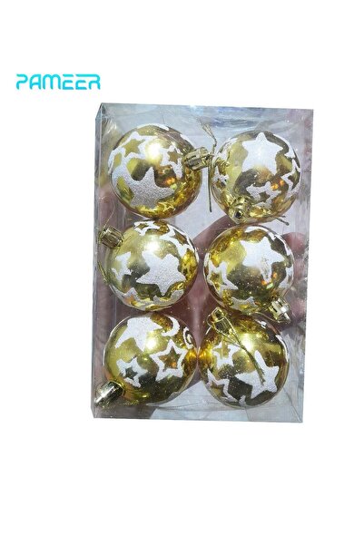 Generic PAMEER 6-Pack Christmas Ball Ornaments with Strings, 2.5 inch Shatterproof Christmas Tree Baubles B