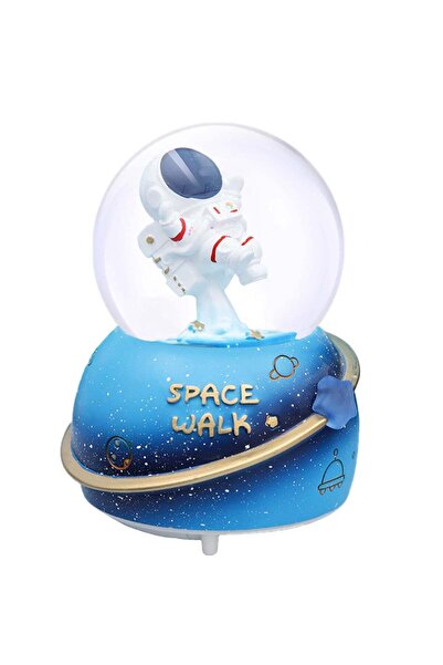 Generic Musical Glitter Snow Globe for Kids, 80MM Astronaut Space Decoration, Suitable Birthday Gift for Bo