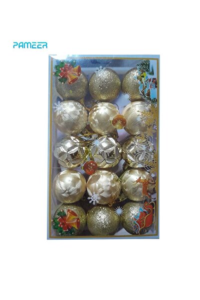 Generic PAMEER 15-Pack Christmas Ball Ornaments with Strings, 1.5 inch Shatterproof Christmas Tree Baubles