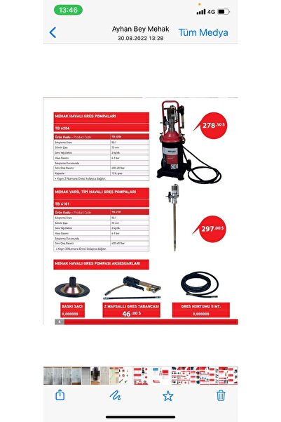 MEHAK Havalı Gres Pompası