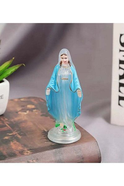 Generic Virgin Mary Luminous Ornament â€“ Glowing Mini Statue for Desktop Decoration & Gift Use