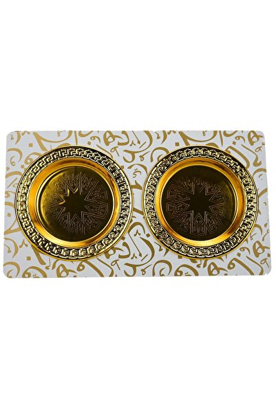 Generic Wood Decorative Tray, Handmade Nightstand Tray with Copper Vanity, Dr...