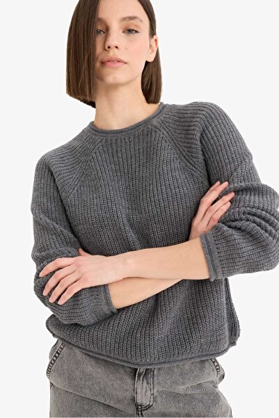 DeFacto Coool Regular Fit Bisiklet Yaka Triko Kazak L2567AZ25WN