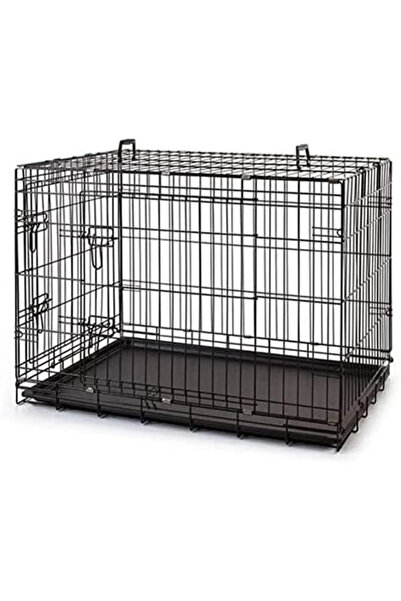 AyrStore Metal Köpek Kafesi 120x75x84cm Siyah
