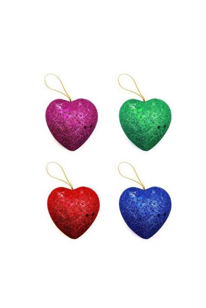 Generic Mini Heart Decorations Festive 5cm Set of 6 Pcs in Assorted Colors