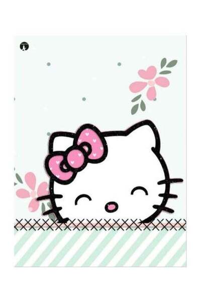 Generic Hello Kitty Printed Decorative Wall Art Plate White/Pink/Green 15x20cm