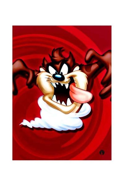 Generic Tasmanian Devil Themed Metallic Plate Red/Beige/White 20x15cm