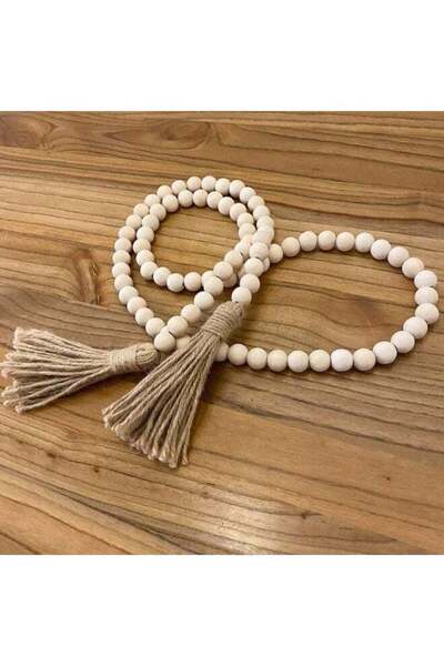 Generic Wooden Beaded Garland With Tassel