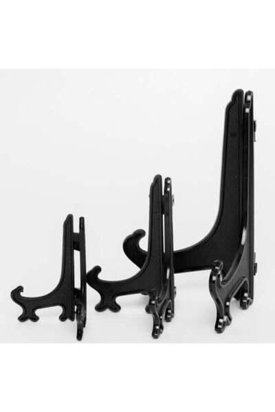 Generic 3 Inch+6Inch+8Inch Black 6pcs/Set Plastic Easels Plate Display Stands...