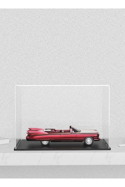 Generic Clear Acrylic Display Show Case with Black Acrylic Base for 1:18 Scal...