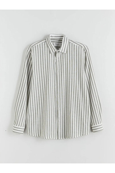 LC Waikiki Lcw Visiongreen Regular Fit Long Sleeve Striped Men's Shirt