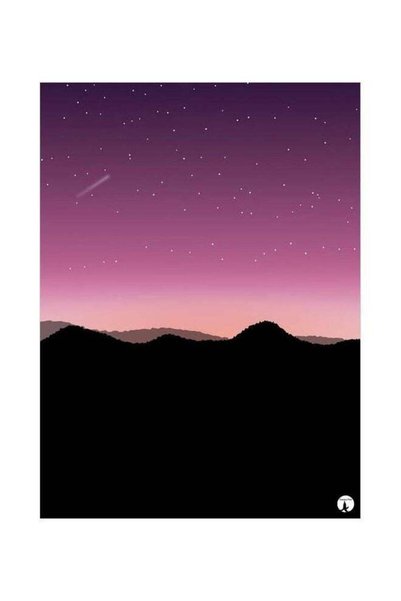 Generic Printed Metallic Plate Purple/Black/White 20x15cm