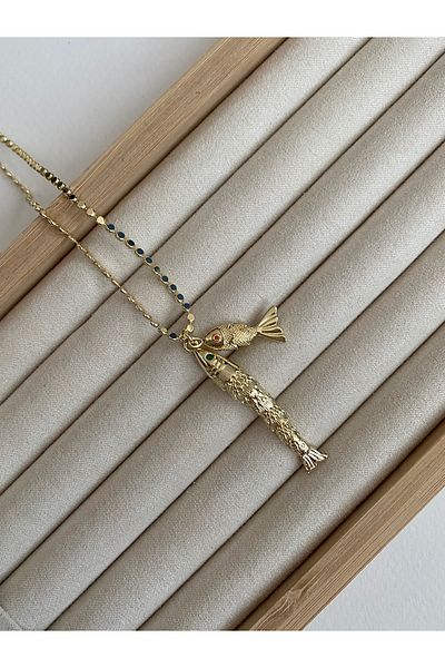 Pinery Jewels Dangle Fish Scale Chain Women's Necklace