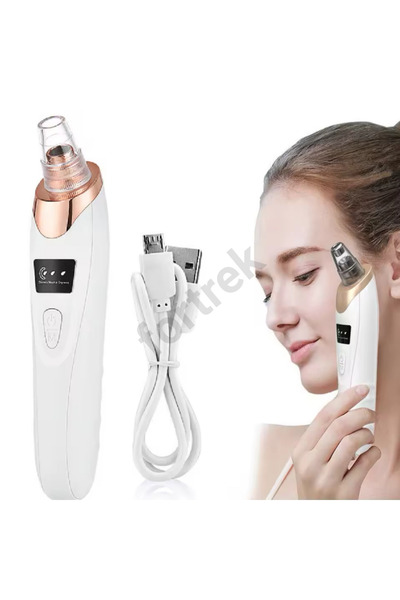 fortrek 400mAh 5 Başlıklı LCD Göstergeli Vakumlu Siyah Nokta Temizleyici AHB-01