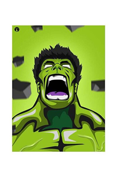 Generic Hulk Themed Metallic Plate Green/Black/White 20x15cm