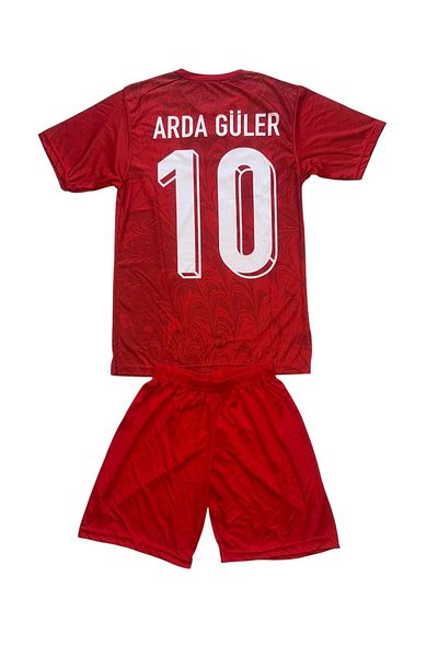 TETYS New Season Number 10 - Turkey Red Color National Team-A.R.D.A-G.Ü.Le.R Children's Jersey Set of 2 Jerseys