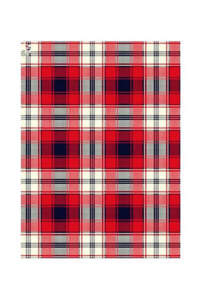 Generic Stripe Themed Metallic Plate Red/Beige/Black 20x15cm