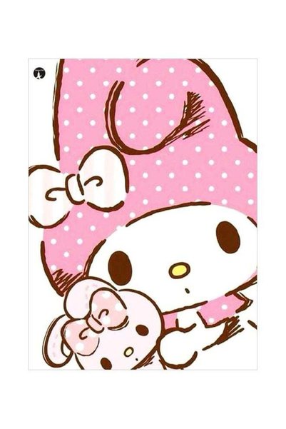 Generic Hello Kitty Themed Metallic Plate Pink/White/Brown 20x15cm