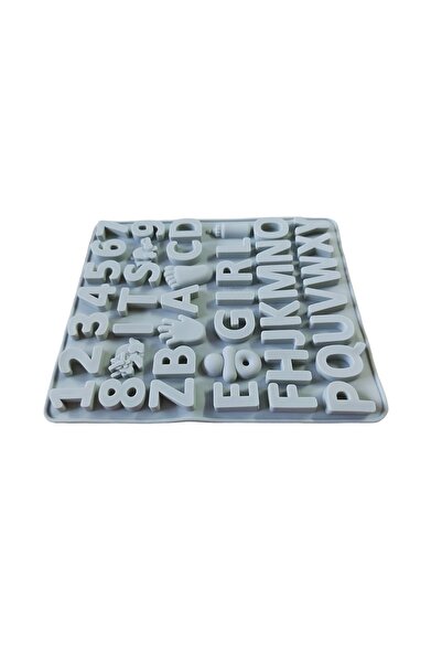 BV Silicone mold with Numbers, Letters, Foot, Hand, Baby Bottle, Dinosaur, Pacifier, 491COF