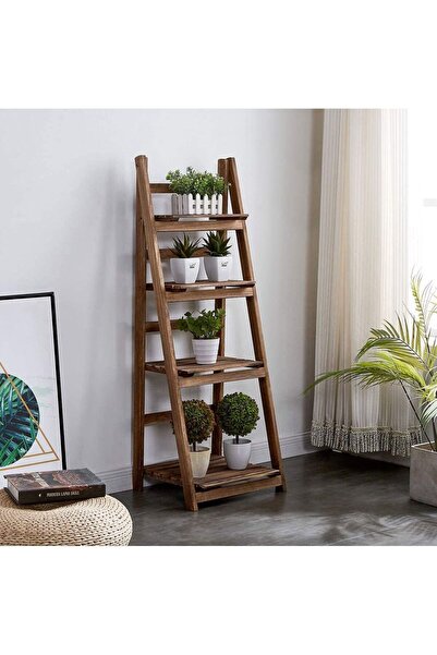Generic FFD Wooden Flower Stand Foldable Four Layers Great For Displaying Pot...