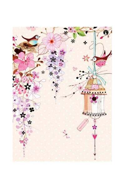 Generic Floral Themed Metallic Plate Beige/Pink/Purple 20x15cm