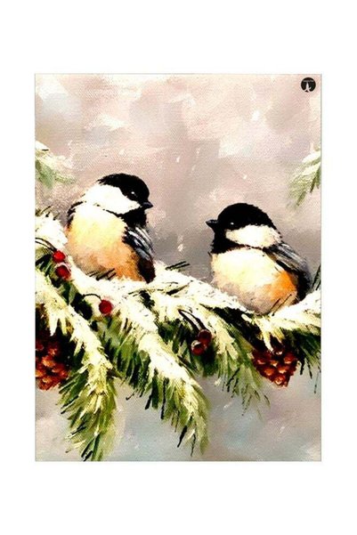 Generic Birds Printed Metallic Plate Beige/Green/Black 20x15cm