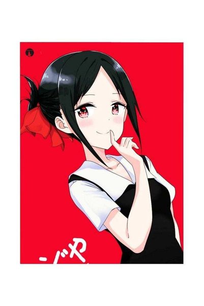 Generic Cartoon Girl Printed Metallic Plate Red/Black/White 20x15cm