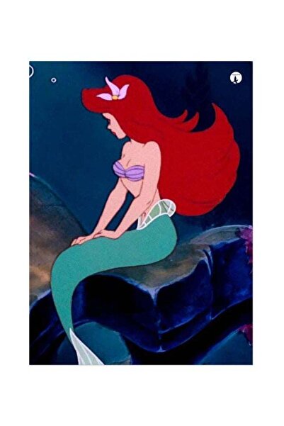 Generic Mermaid Themed Metallic Plate Blue/Red/Green 20x15cm