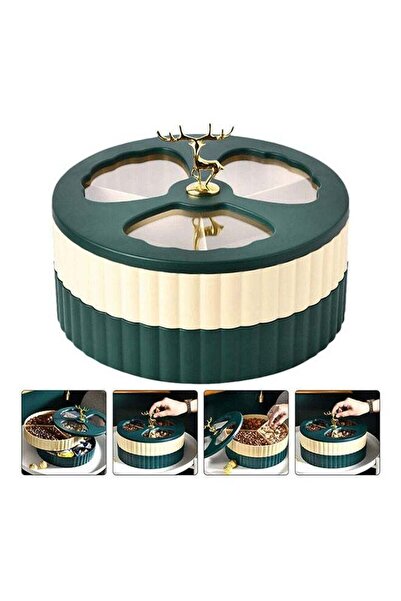 Generic Double Layer Rotating Candy Box, Creative Nordic Style Snack Dry Frui...