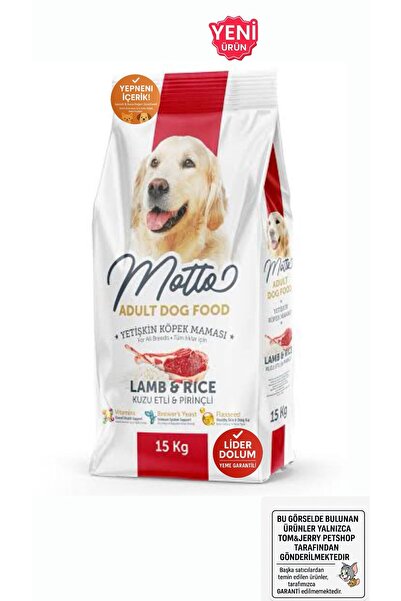MOTTO TOM&JERRYPETSHOP-Yetişkin Köpekler İçin Kuzu Etli Pirinçli 15 Kg Kuru Mama(Yeni Formül)
