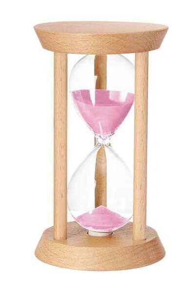 Generic Sand Timer, 15 Minutes Wood Base Hourglass Sandglass Clock for Childr...