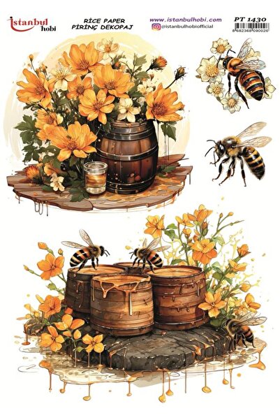 İstanbul Hobi ورق ديكور نحاسي 30×42 سم PT-1430