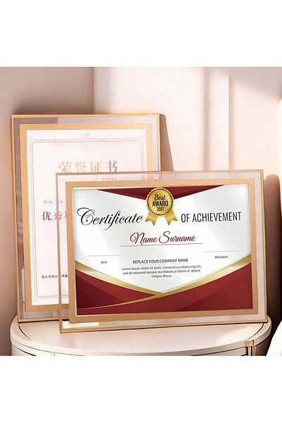 Generic A4 Picture Frames Glass Photo Frame for Tabletop Picture Frame Made of High Definition Glass