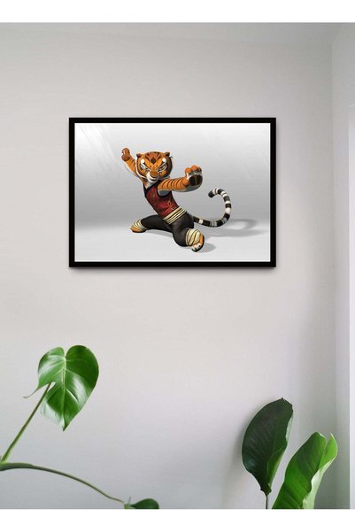 Generic Wall Posters with Tigris from Kung Fu Panda Picture and Black Frame -...