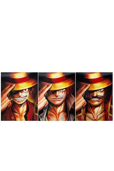 Generic Anime One Piece Monkey D. Luffy 3D Poster (3 in 1)