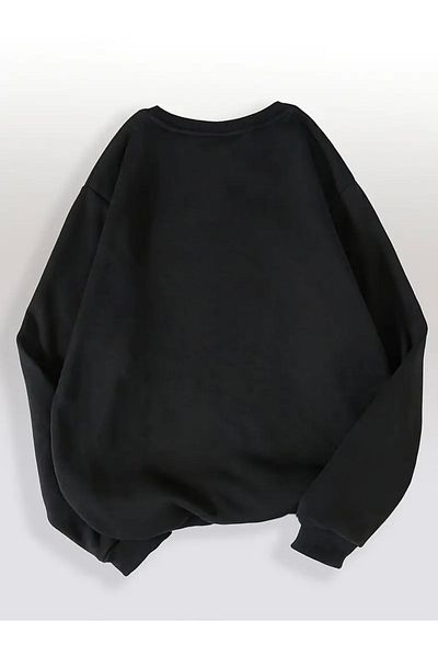 FUFLUNS Vintage Printed Oversize Women Men Unisex Circle Neck Sweatshirt