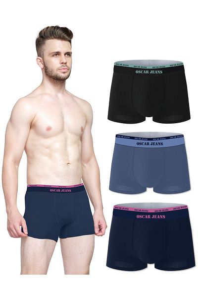 OSCAR JEANS Diamond Collection Cotton Modal Men's Underwear Boxer Trunks Luxurious Ultrasoft Breathable