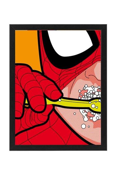 Generic Boomah Accessories The Secret Life Of Spider-Man Art Poster With Frame Red/Orange/Pink 30x40cm