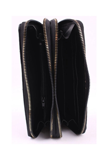 pattersty Large Size Women's Wallet with 3 Zippers and 8 Card Slots 20X12Cm