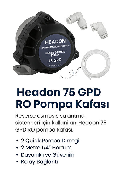 watalina Headon 75 GPD RO Pompa Kafası – Yüksek Performanslı Yedek Parça