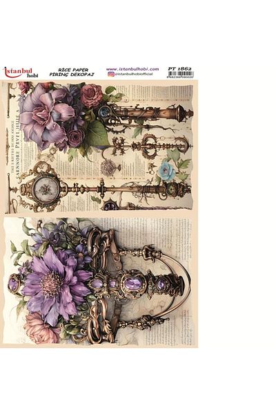İstanbul Hobi Brass Decopage Paper 30X42Cm Pt-1862
