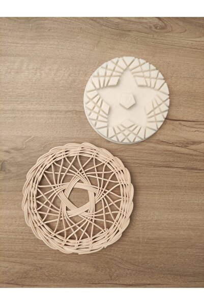Petek Rattan Yuvarlak Rattan Kalıp – Yıldız Şekilli Sepet Örme Kalıbı 12 Cm- ...