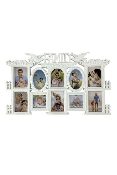 Generic Decorhills Decorhills Plastic Family Design Multi Pictures Collage Photo Frame with Wall Mount Disp