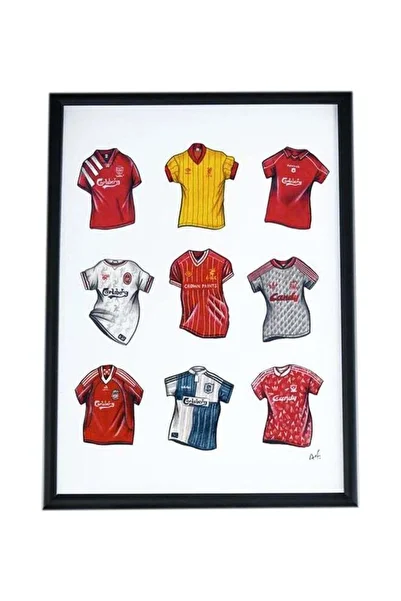 Generic Boomah Accessories Liverpool Classic Jersey Poster With Frame Red/Blue/Yellow 30x40cm