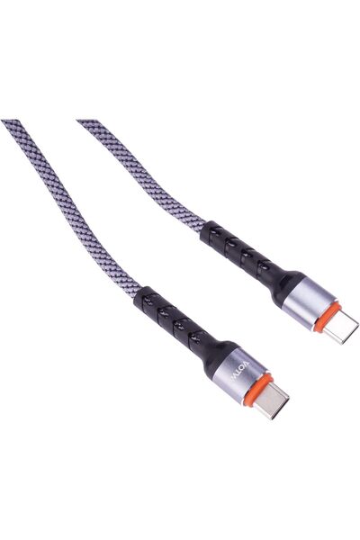 VOTWO كابل شحن سريع 60 واط من النوع C من VOTWO، أسود، CB-04