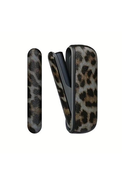 Zen Store IQOS ILUMA / İ ILUMA İLE UYUMLU KOYU SİYAH LEOPAR DESENLI KILIF