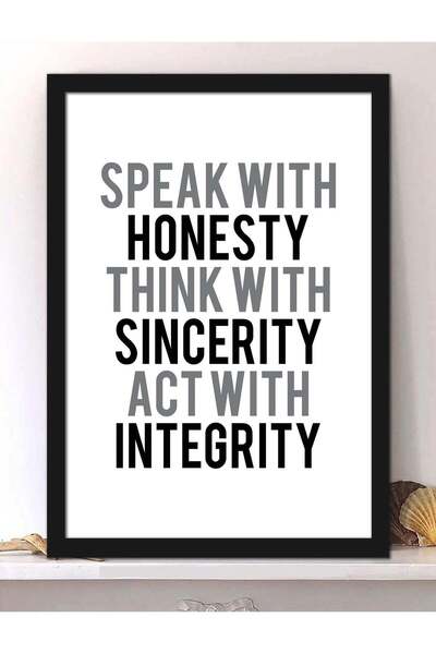 Generic Wall Posters with Honesty Sincerity Integrity Motivational Quote and ...