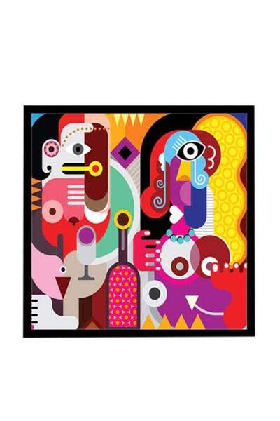 Generic Spoil Your Wall Abstract Art Poster With Frame Multicolour 40x40cm