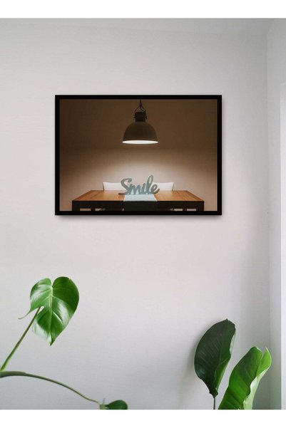 Generic Wall Posters with Smile Picture in Home Setting and Black Frame - Wal...